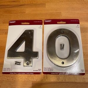 NWT Antique Brass House Numbers